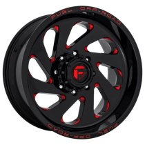 Fuel 1PC Vortex 20X12 ET-44 8X170 125.10 Gloss Black Red Tinted Clear Fälg